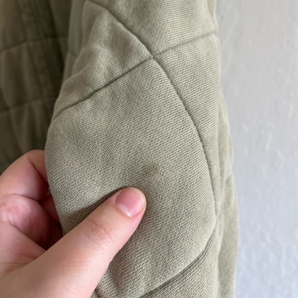 Free People Olive/Sage Dolman Quilted Knit Jacket size M - Picture 5 of 5
